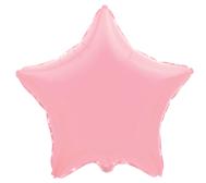 FM 18" звезда Пастель розовая без рисунка фольгированный шар