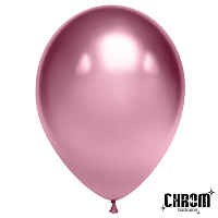 Хром 10""(23см) розовый (Chrome Metallic/ Pink) 50шт/уп